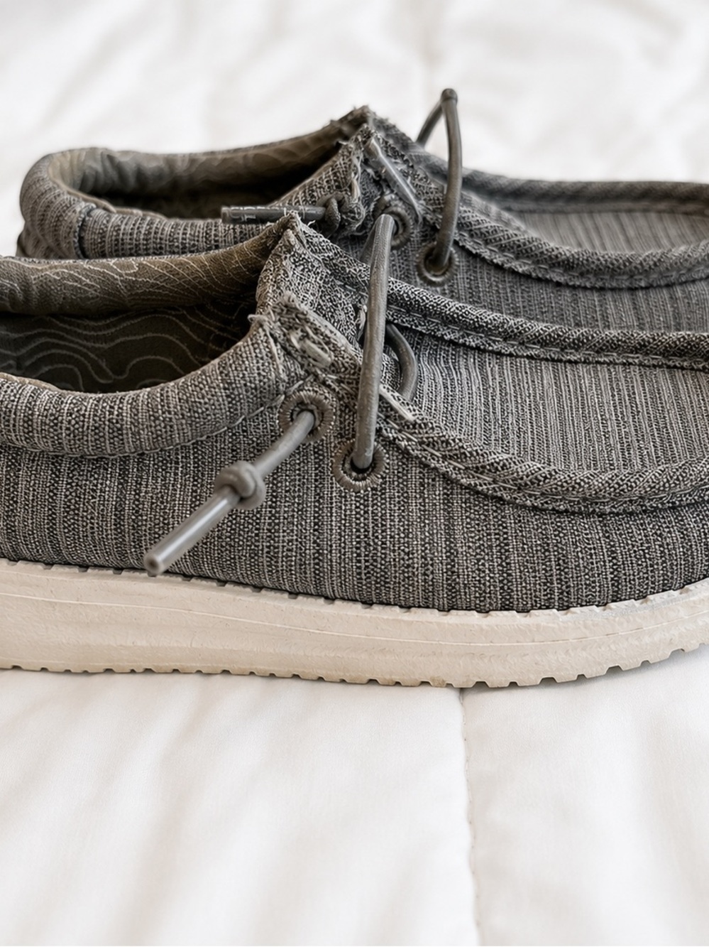 Hey Dude Kids Grey Slip-On Loafers
